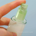 Bouteille de lotion sans aspiration givrée transparente imprimée